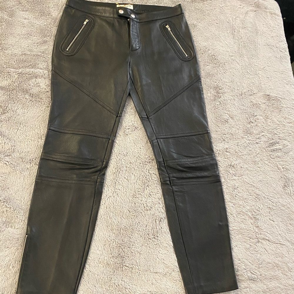 Saint Laurent Paris genuine leather pants, size 38(4)